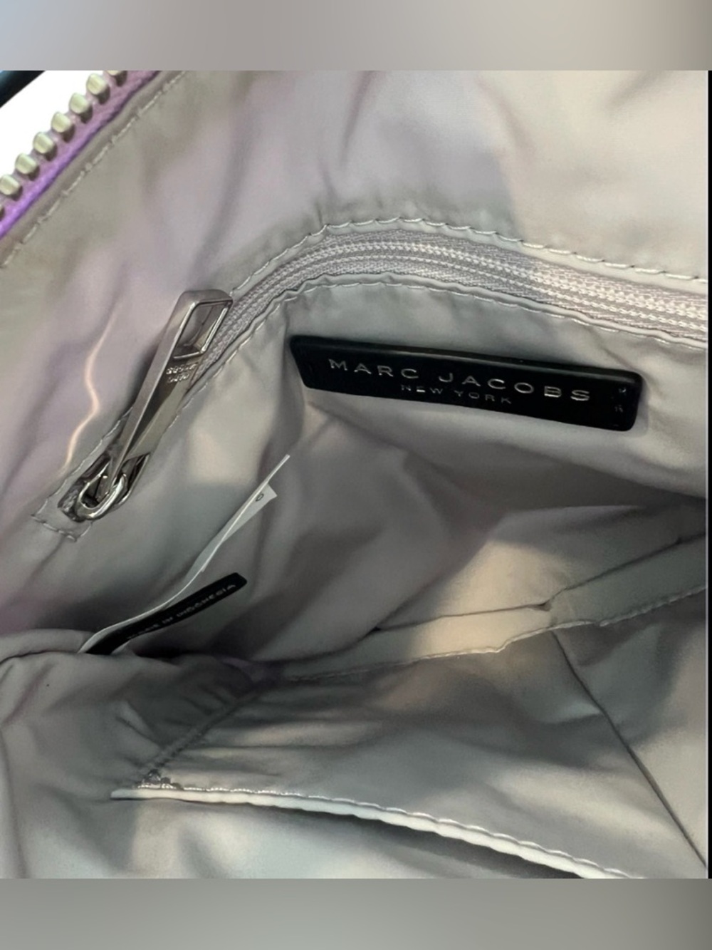 Marc Jacobs Crossbody Bag Lavender, Black Accents Silver Hardware NWT - Picture 6 of 6